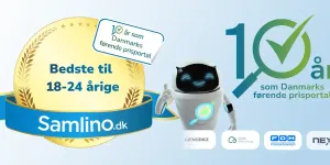 Et billede af en medalje med titlen "bedste bilforsikring til 18-24 årige"