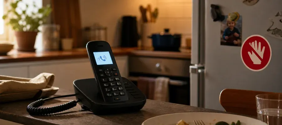 Telefonsælger ringer uopfordret om forsikring til dansk forbruger derhjemme