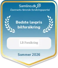 Samlino.dk Award Sommer 2026 - Bedste lavpris bilforsikring